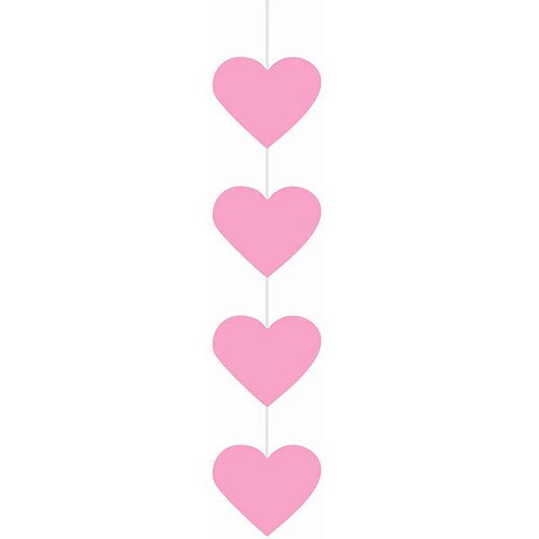 Móbile Corações Rosa 80cm - 1 un