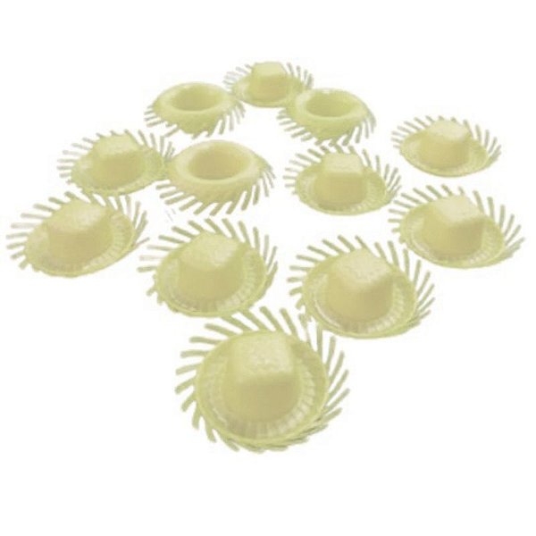 Mini Chapéu Junino de Plástico Dourado - 12 Un