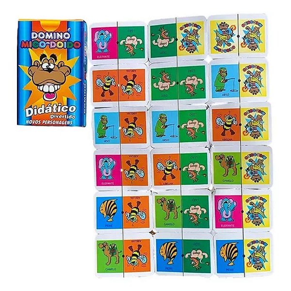 Lembrancinha Infantil - Mini Dominó Mico Doido - 12 Un