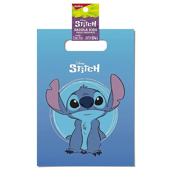 Sacola Kids Para Presente 30x45cm Stitch - 40 Un