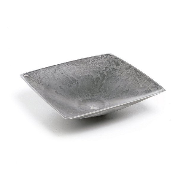 Base Quadrada Alta Plástico Chumbo M 23x23x6cm - 1 Un