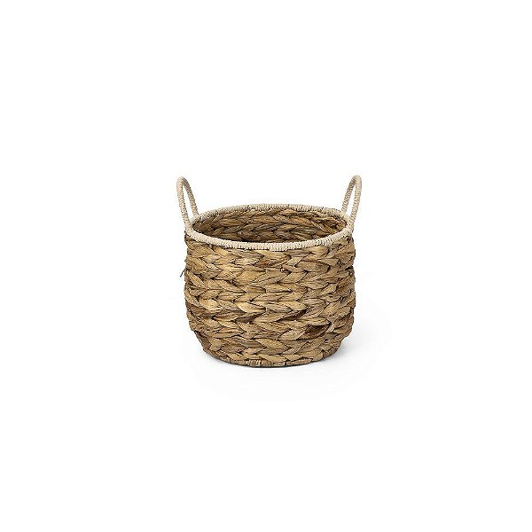 Cachepot com Alça Aquiraz Taboa 22x22x16cm - 1 Un