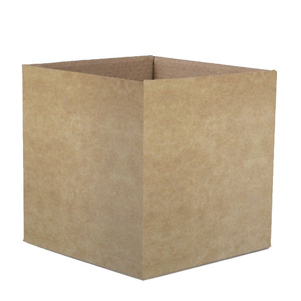 Cachepot PP Quadrado Pote 6 Kraft - 10 Un