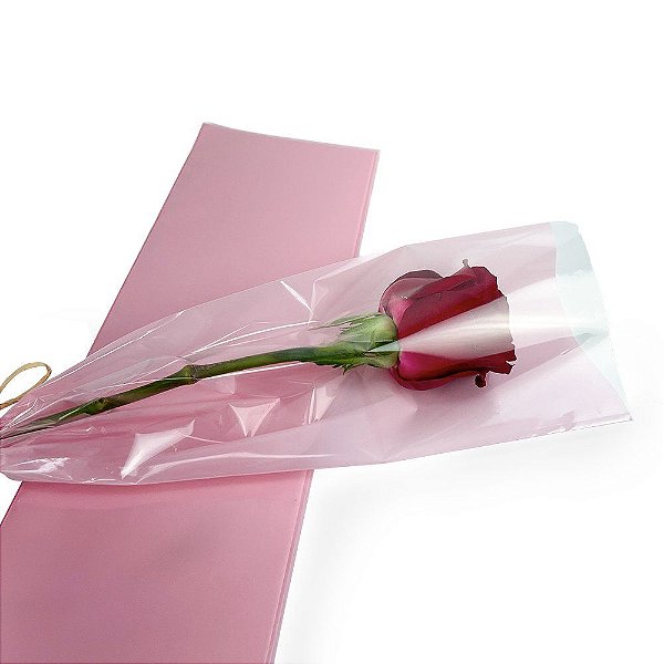 Embalagem Manguinha Rosa 12,5x45cm - 50 Un
