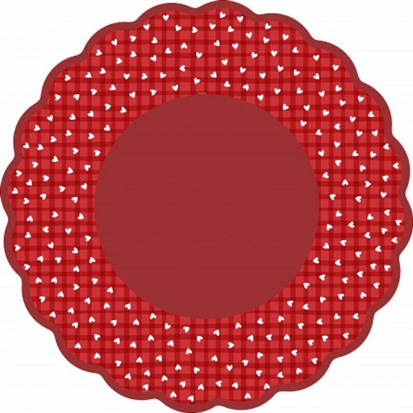 Folha Poli Redondo Love Square 48cm - 50 Un