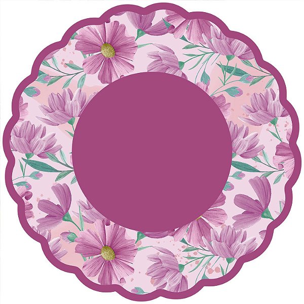 Folha Poli Redondo Charlote 68cm - 50 Un