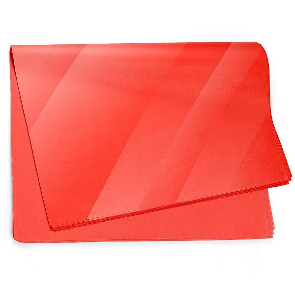 Folha Sujinho 49x69cm Liso Vermelho - 50 Un