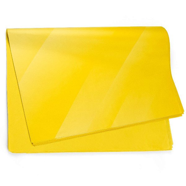 Folha Sujinho 49x69cm Liso Amarelo Gema - 50 Un