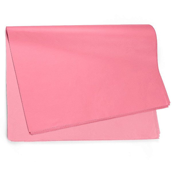 Papel Seda Liso Rosa Médio 49x69cm - 50 Un