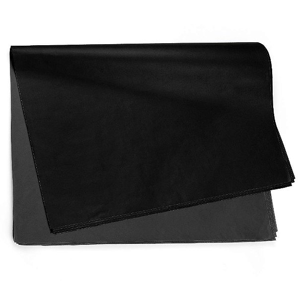 Papel Seda Liso Preto 49x69cm - 50 Un