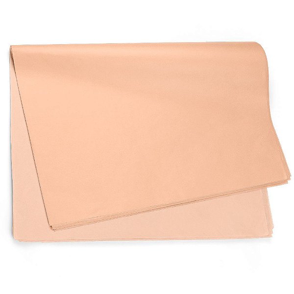 Papel Seda Liso Pêssego 49x69cm - 50 Un