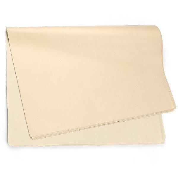 Papel Seda Liso Palha 49x69cm - 50 Un