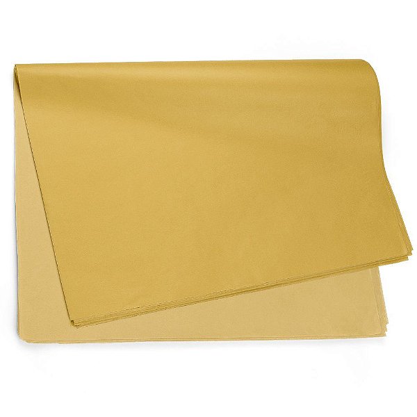 Papel Seda Liso Ouro 49x69cm - 50 Un