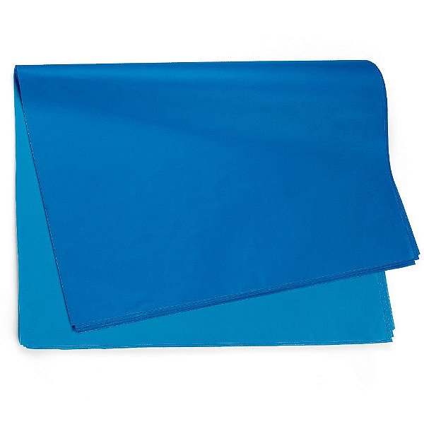 Papel Seda Liso Azul Royal 49x69cm - 50 Un