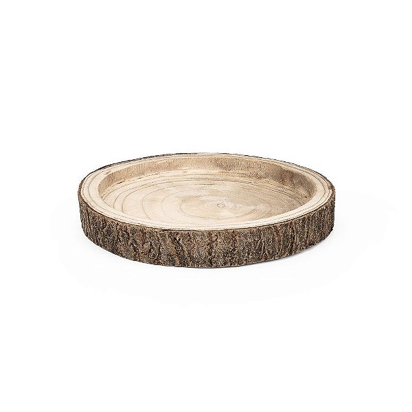 Prato Tronco Madeira Basic G 29x29x4cm - 1 Un