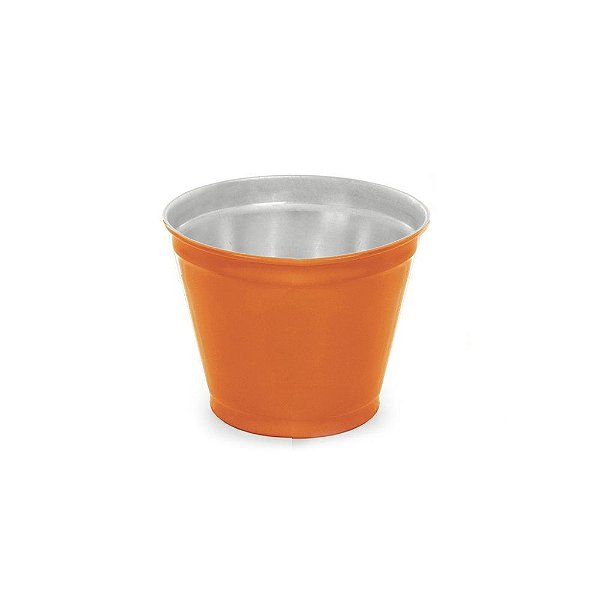 Vaso Alumínio Mini PP 5,5x7,5x7,5cm Laranja - 1 Un