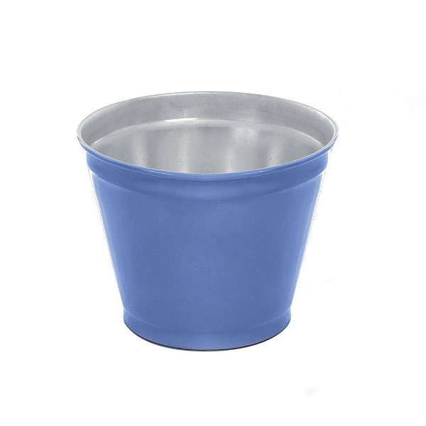 Vaso Alumínio Para Crisântemo G 13,5x17x17cm Azul - 1 Un