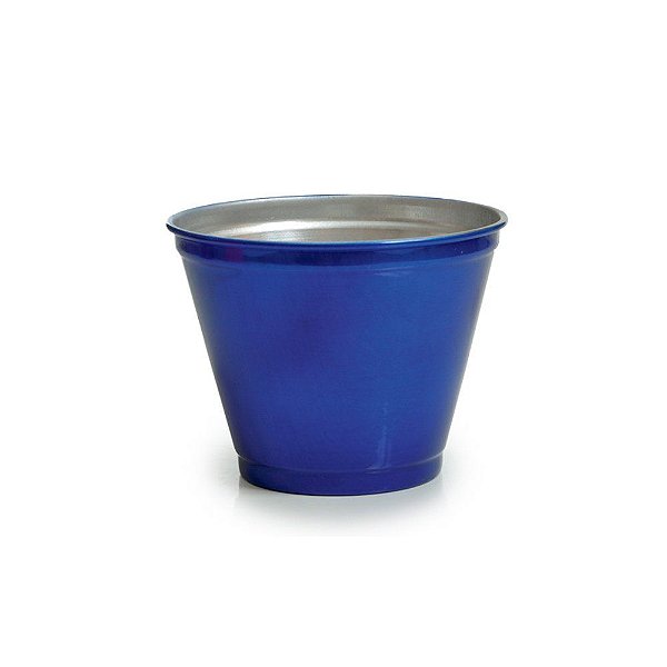 Vaso Alumínio Para Violeta P 8x12x12cm Azul Metalizado - 1 Un