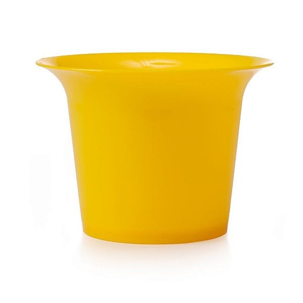 Vaso Cristal Para Crisântemo G 13x18,5x18,5cm Amarelo - 1 Un