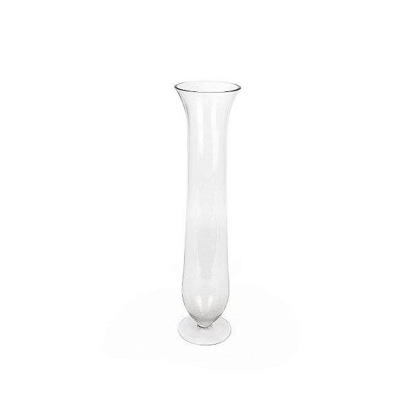 Vaso Taça Alta de Vidro com Pé Silésia P 12x12x45cm - 1 Un