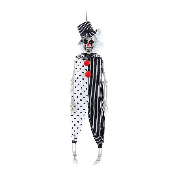 Esqueleto Palhaço Cartola Para Pendurar 40cm - 1 Un