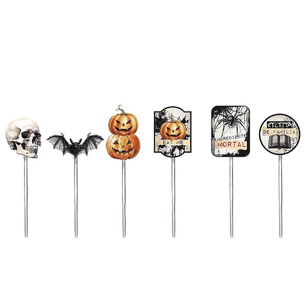 Pick Decorativo Welcome Halloween - 12 Un
