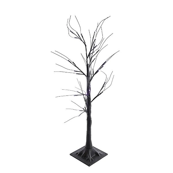 Árvore de Bétula Halloween 40 Leds Roxo 91cm - 1 Un