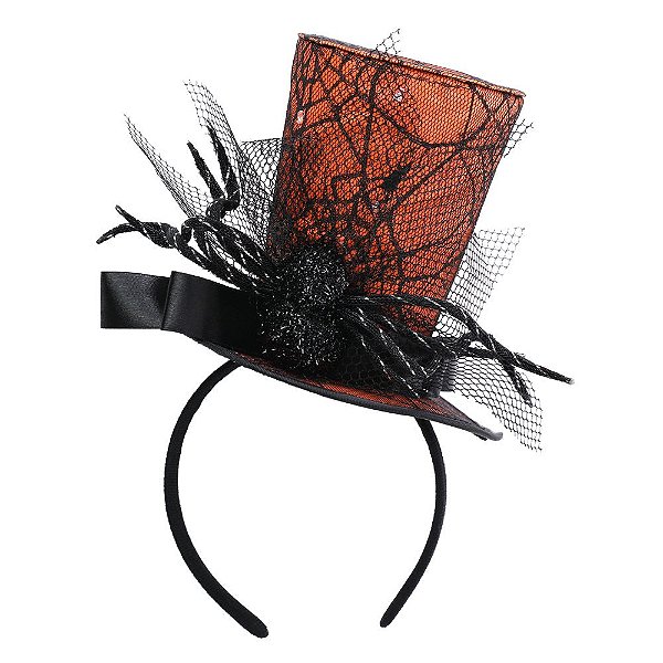 Tiara Chapéu Com Luz Laranja - 1 Un