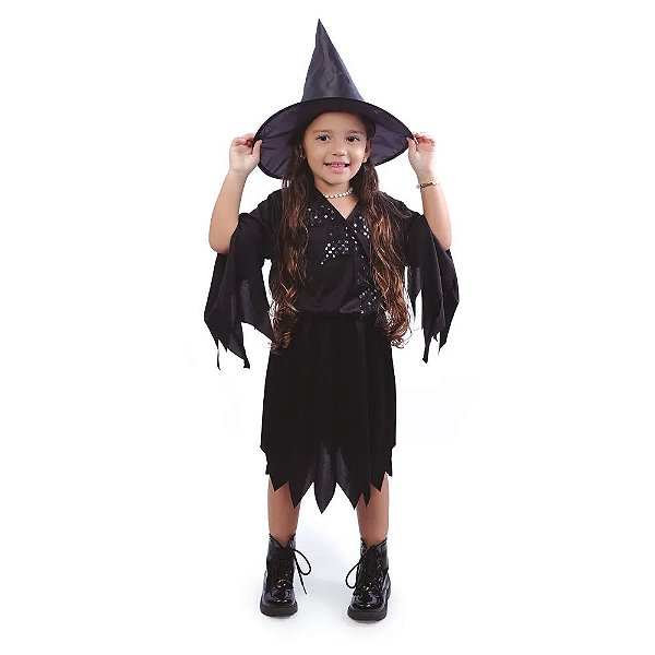 Fantasia Halloween Infantil - Bruxa Gigi 6 a 9 Anos - 1 Un