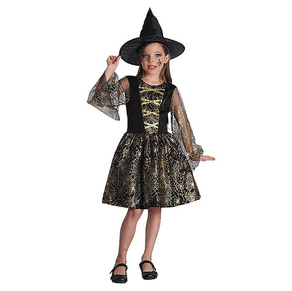 Fantasia Halloween Infantil - Bruxa da Lua M 6 a 8 Anos - 1 Un