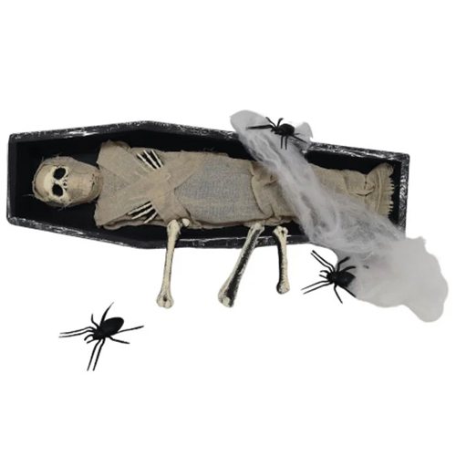 Caixão com Múmia Halloween 70cm - 1 Un
