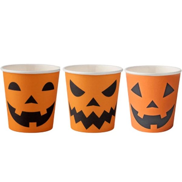Copo Papel Halloween Monstros 210ml - 20 Un