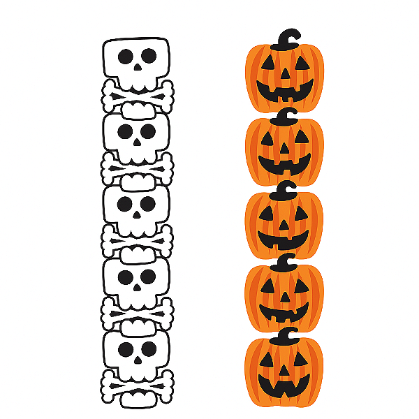 Enfeite Decorativo Caveira ou Abóbora Halloween Diversos 1,18 metros - 1 Un