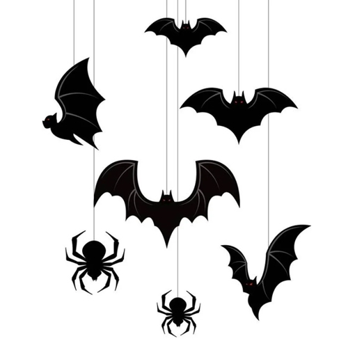 Enfeite Para Pendurar Aranha e Morcego Halloween 1,00 Metro - 1 Un