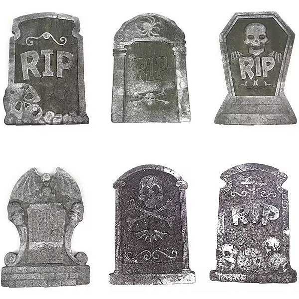 Lápide Halloween Diversos 56cm - 1 Un