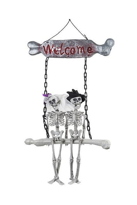 Noivos Esqueletos para Pendurar Halloween 65cm - 1 Un