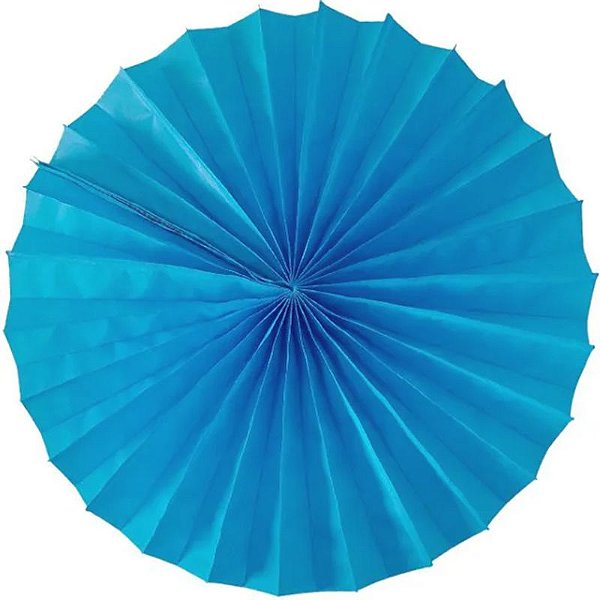 Enfeite de Papel Fiorata 40cm Azul Turquesa - 1 Un