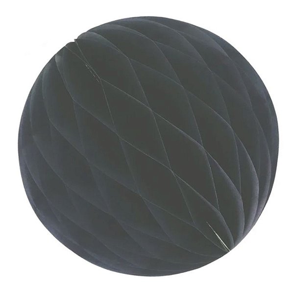 Enfeite de Papel Globo 13cm Preto - 1 Un