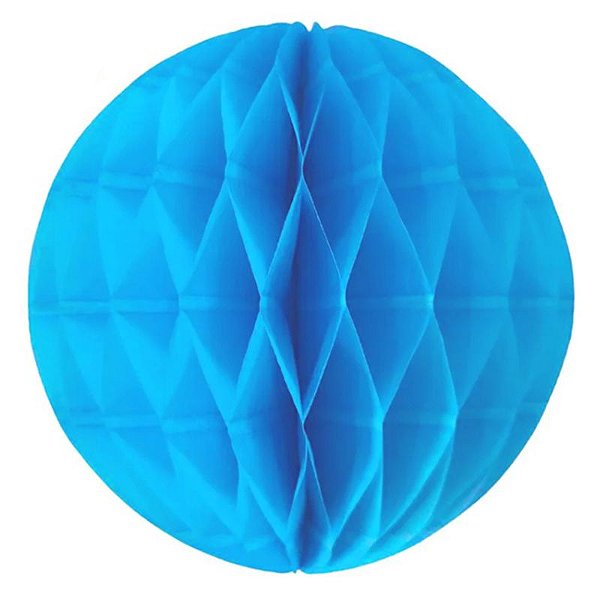 Enfeite de Papel Globo 21cm Azul Turquesa - 1 Un