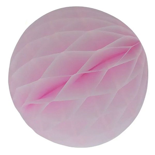Enfeite de Papel Globo 21cm Rosa Claro - 1 Un