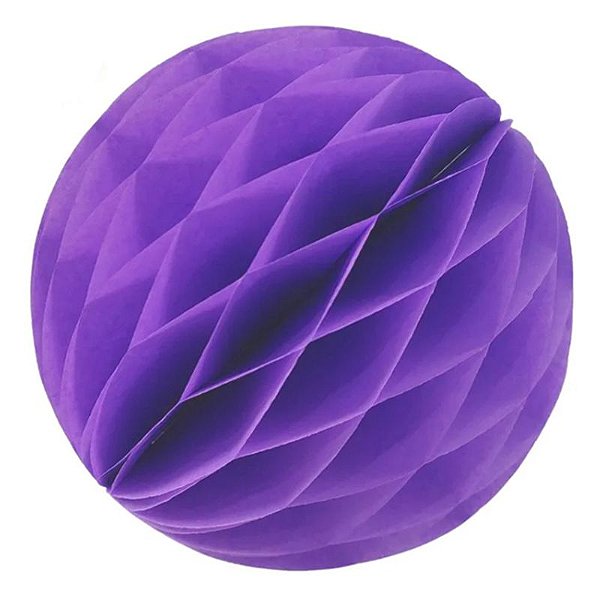 Enfeite de Papel Globo 21cm Roxo - 1 Un