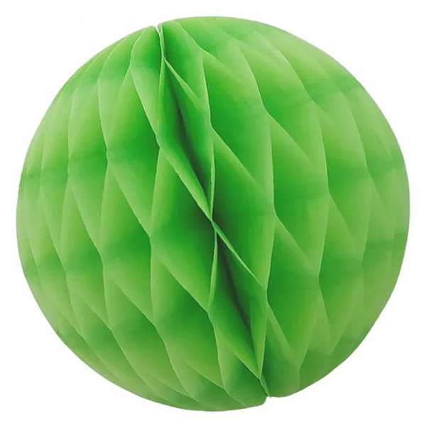 Enfeite de Papel Globo 21cm Verde Claro - 1 Un