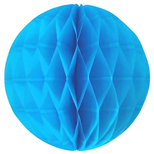 Enfeite de Papel Globo 34cm Azul Turquesa - 1 Un