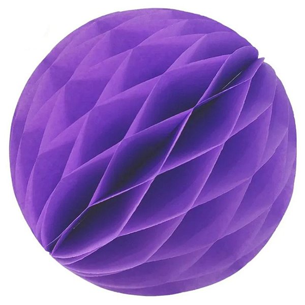 Enfeite de Papel Globo 34cm Roxo - 1 Un