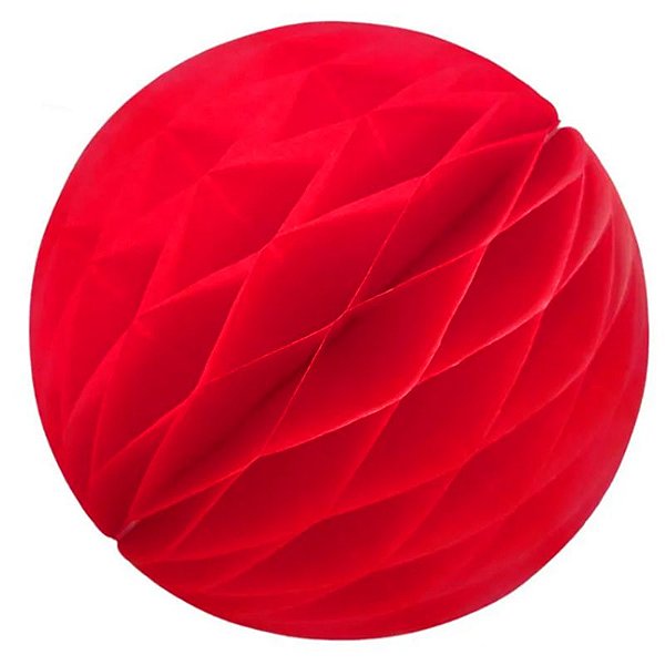 Enfeite de Papel Globo 34cm Vermelho - 1 Un