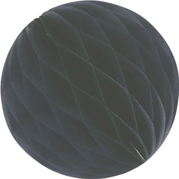 Enfeite de Papel Globo 48cm Preto - 1 Un