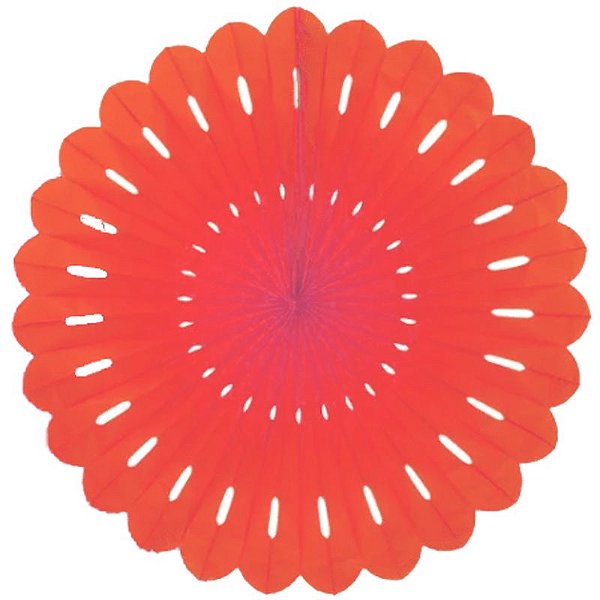Enfeite de Papel Margarida Fiorata 63cm Vermelho - 1 Un