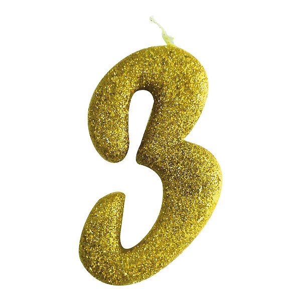 Vela N°3 Fun Amarelo