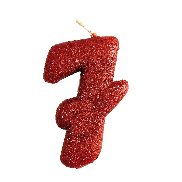 Vela N°7 Fun Vermelho