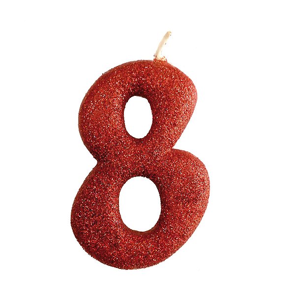 Vela N°8 Fun Vermelho